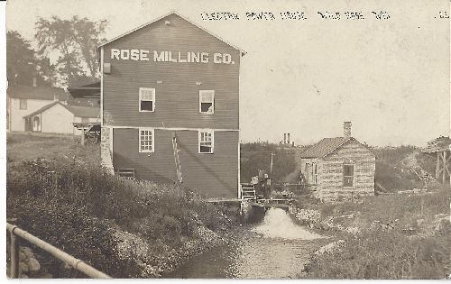 Red Mill in 1908, photo courtesy Pam Anderson, President, Wild Rose Historical Society
