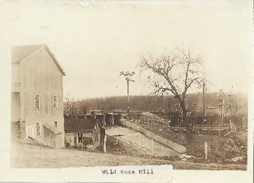 Red Mill in 1908, photo courtesy Pam Anderson, President, Wild Rose Historical Society